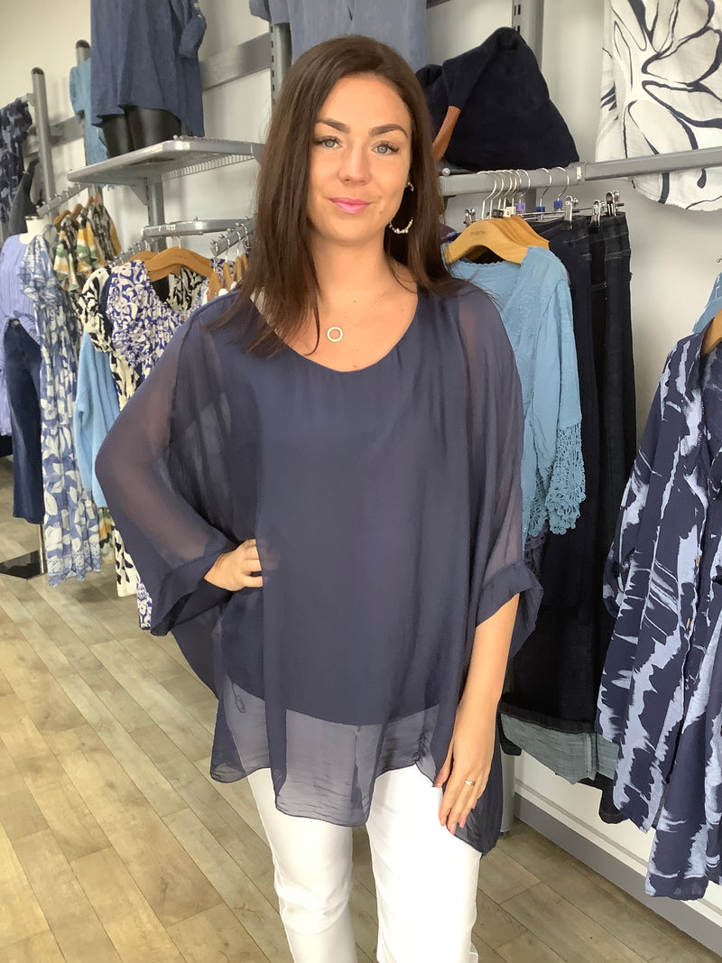 BATWING SILK TOP