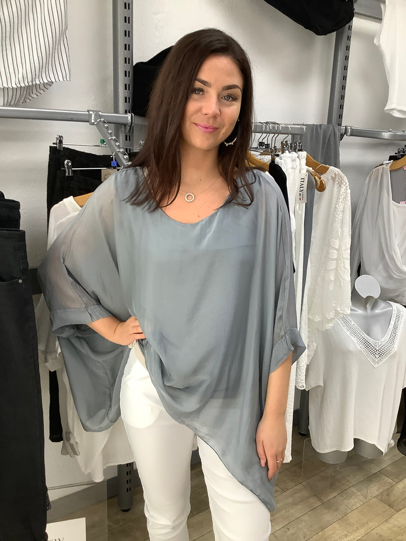 BATWING SILK TOP