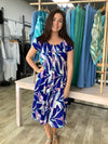 BRUSHSTROKE MIDI DRESS