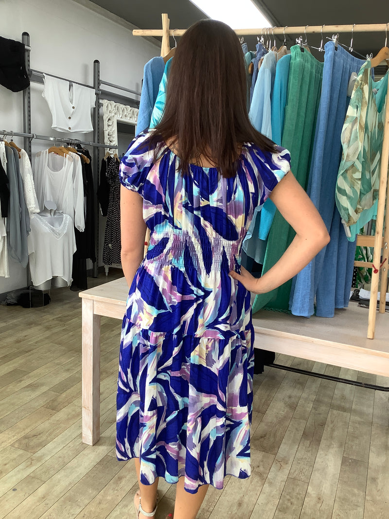 BRUSHSTROKE MIDI DRESS
