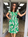 BRUSHSTROKE MIDI DRESS