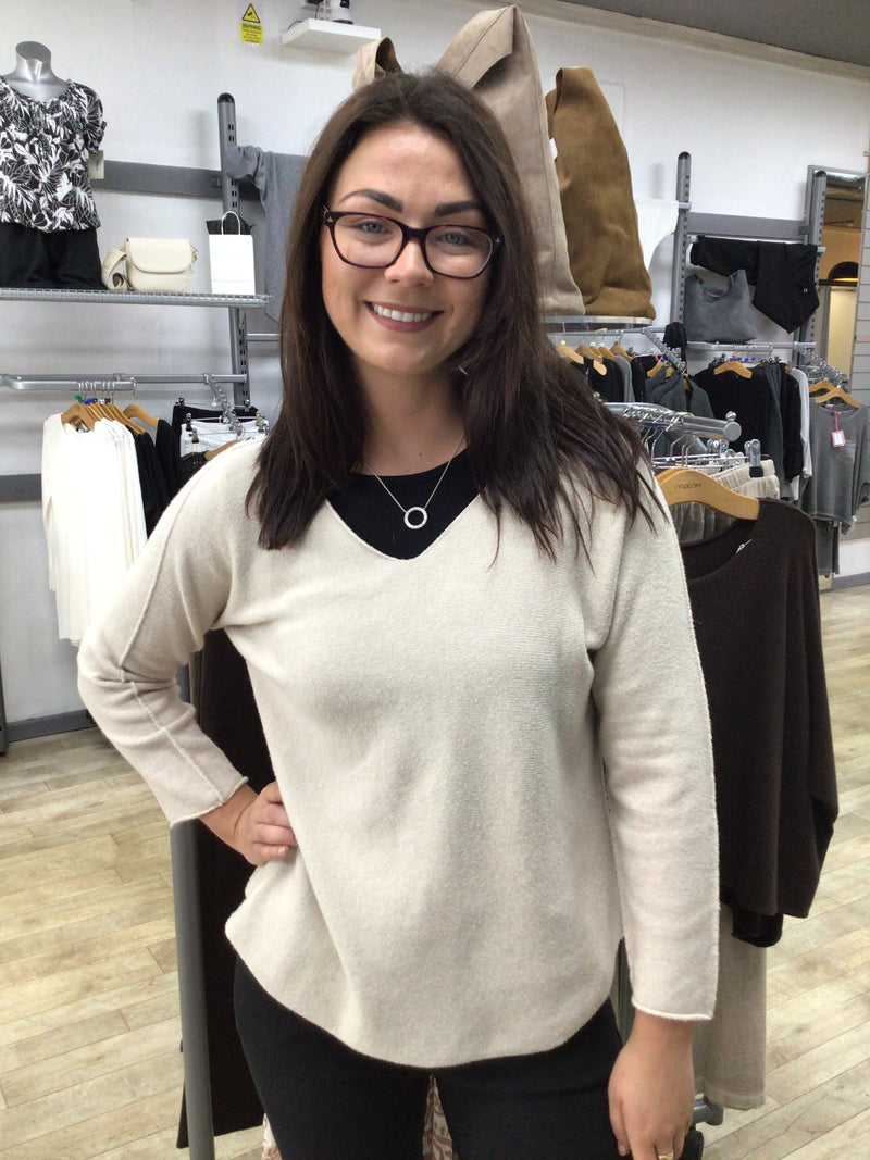 V-NK SEAM SLV TOP