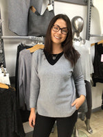 V-NK SEAM SLV TOP