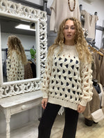 OPEN WEAVE KNIT TOP