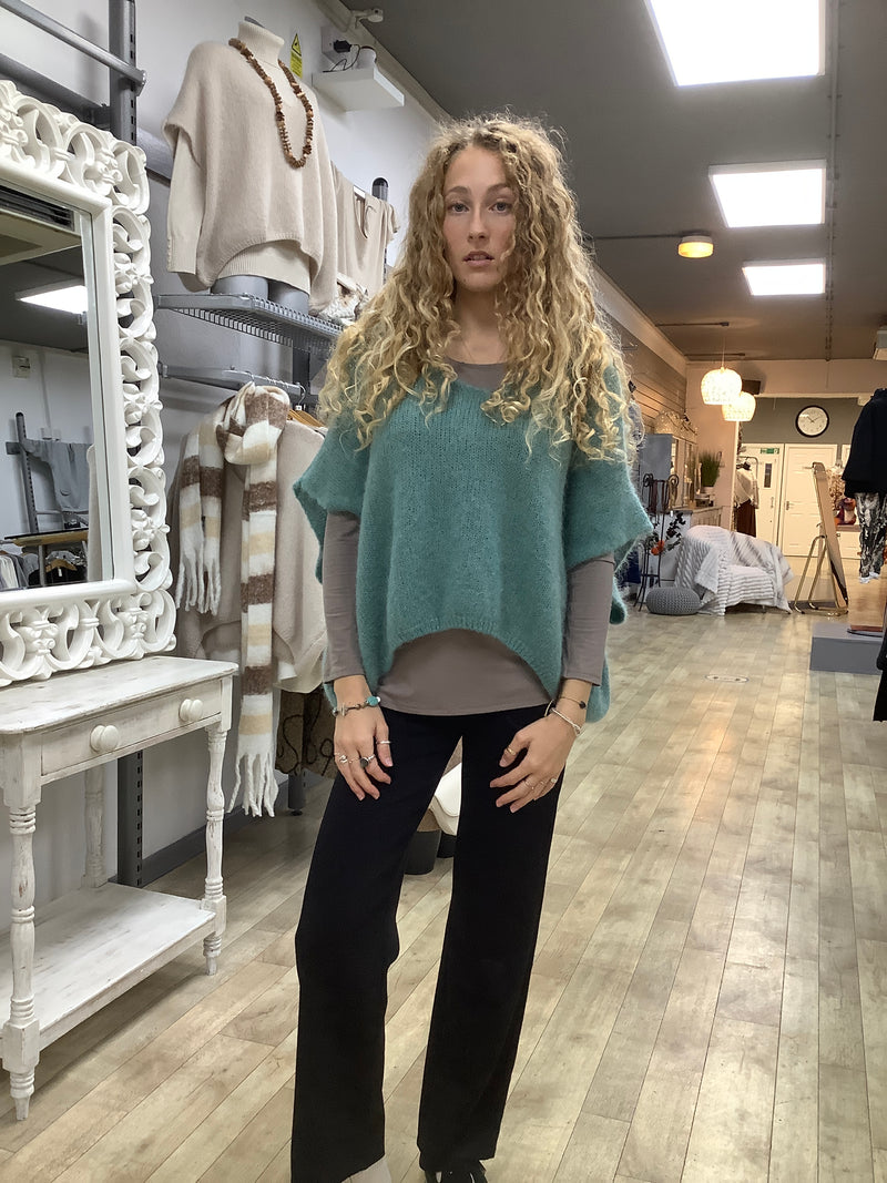 MOHAIR DROP SHLD KNIT