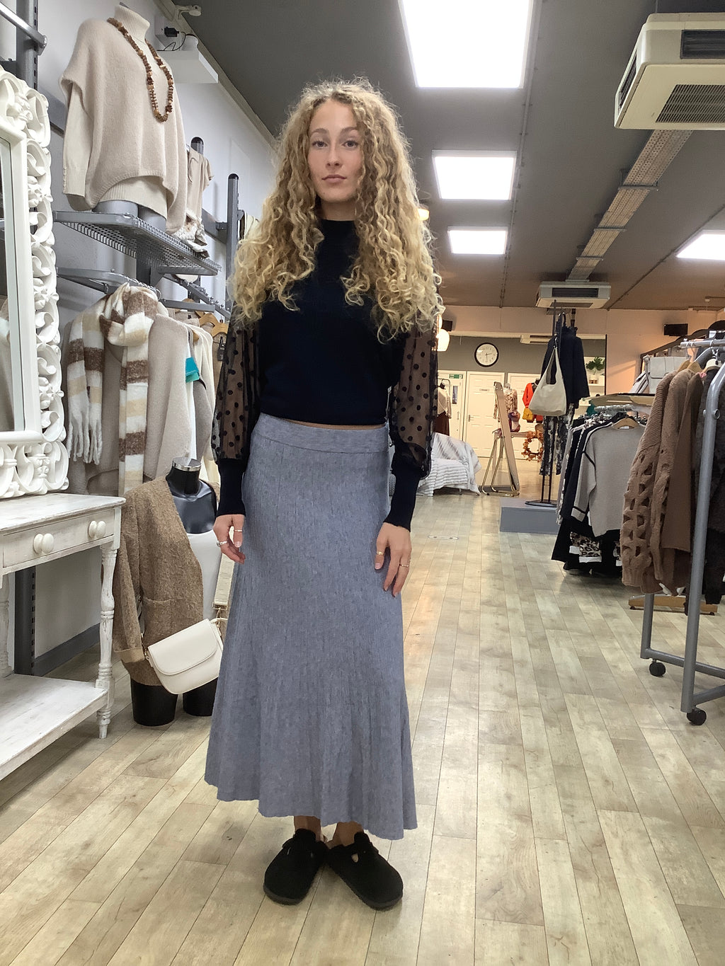 RIB KNIT SKIRT