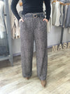 HERRINGBONE WIDE TROUSERS