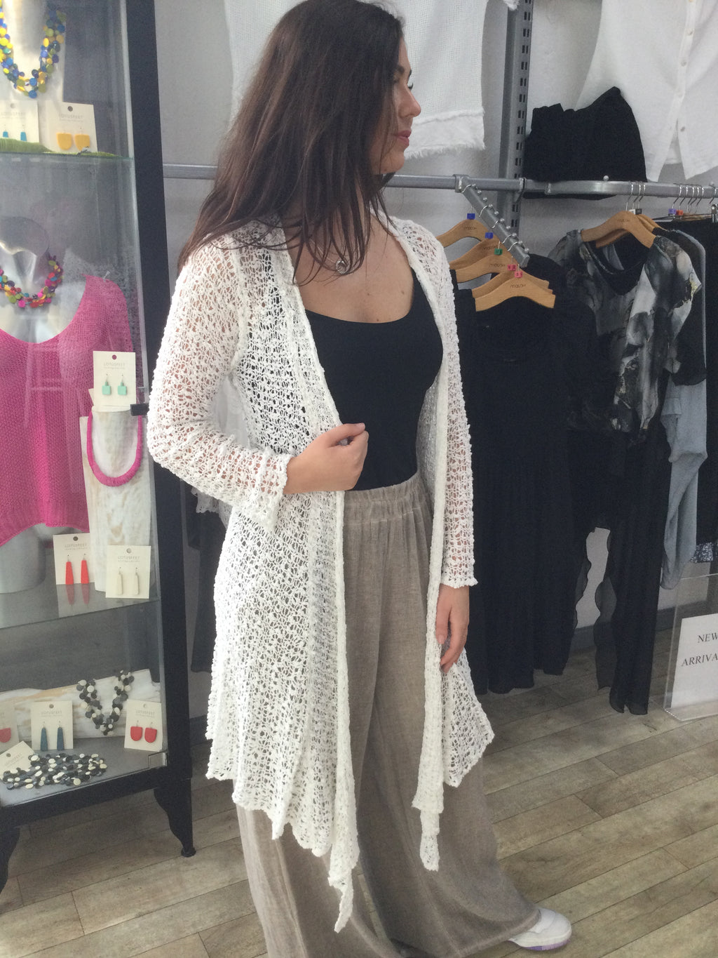 LONG POPCORN CARDI