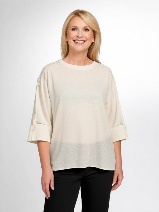 HI-NK BTTN SLV TOP